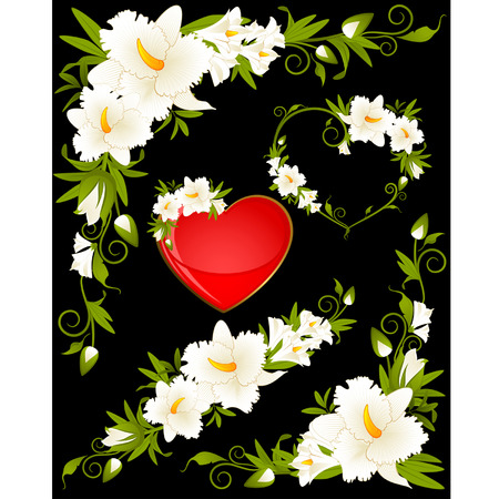 Beautiful orchid on the backgroundのイラスト素材