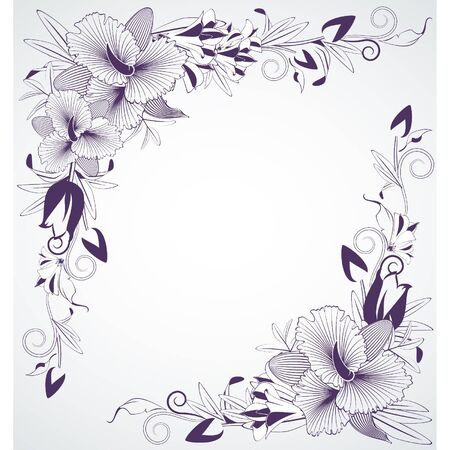 Flowers on the white background.のイラスト素材