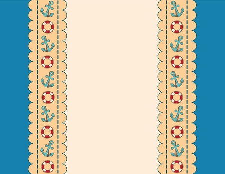 Red life buoy and anchor on background.の写真素材