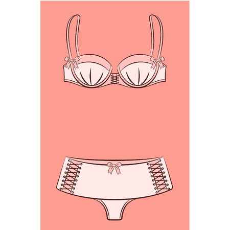 Vintage underlinenのイラスト素材