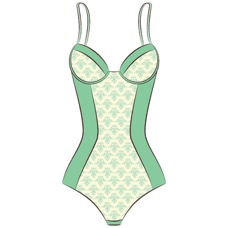 Vintage underlinen のイラスト素材