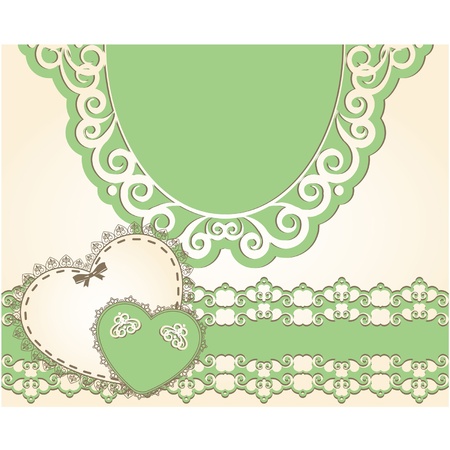 Vintage background with lace ornaments. Vectorのイラスト素材