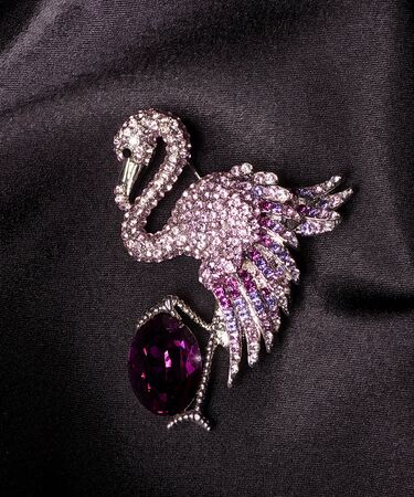 Beautiful bijouterie on black backgroundの写真素材