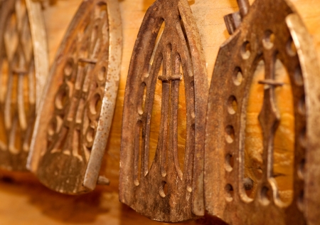 Vintage support under ironの写真素材