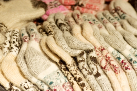 Many color woolen socksの写真素材