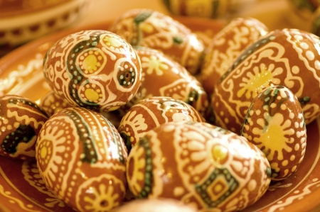 Easter egg with ornate - Easter decorationの写真素材