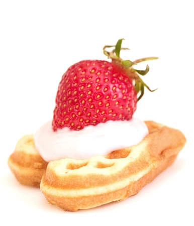 Raw strawberry and tasty cakeの写真素材