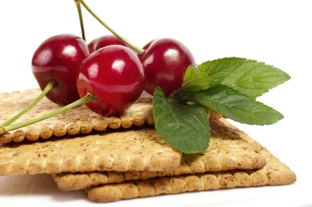 Raw berry and tasty cakeの写真素材