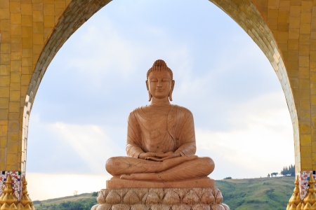 Buddha image at  Wat Phra That Pha Kaew  at Khao Kho, Phetchabun Thailandの写真素材