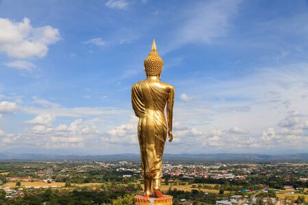buddha image at  Wat Phra That Kao Noi  Nan Province Thailandの写真素材
