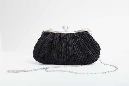 shoulder clutch bag isolated on white の写真素材