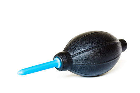 rubber dust blower for camera isolated on white の写真素材
