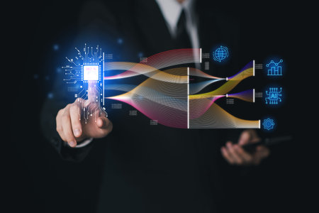 Data analytics big data. Analyst working or Project management with smartphone in startup business....