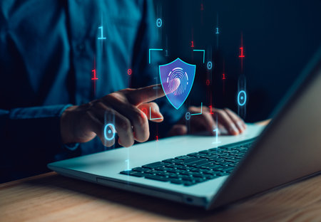 Cybersecurity and privacy. Protection for data information. cybercrime. Compromised information...
