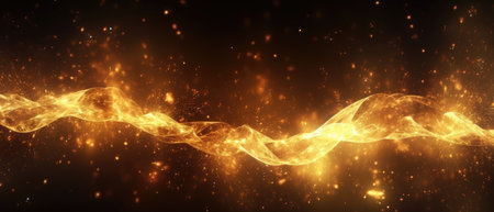 Gold glow particle abstract background. Light blurred of golden light glitter. Glow texture background. Generative AIの素材