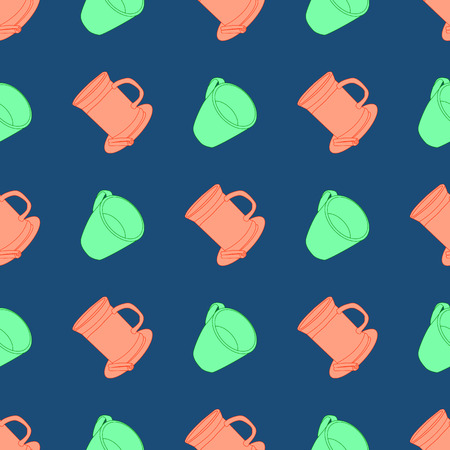 Seamless vectror pattern with colorful cups eps 10のイラスト素材
