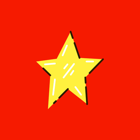 Star icon. Sky, Xmas, favorite and night icons set. Star of David vector. Shining star. Five starのイラスト素材