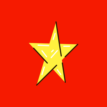 Star icon. Sky, Xmas, favorite and night icons set. Star of David vector. Shining star. Five starのイラスト素材