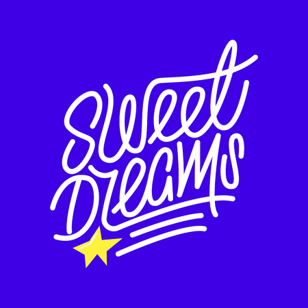 Sweer dreams. Lettering printのイラスト素材