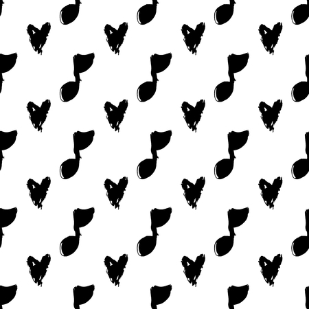 Abstract music notes seamless pattern background. Vector musical illustration melody decorationのイラスト素材