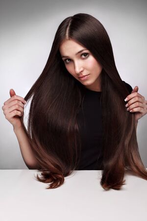 Woman with beauty hairsの写真素材