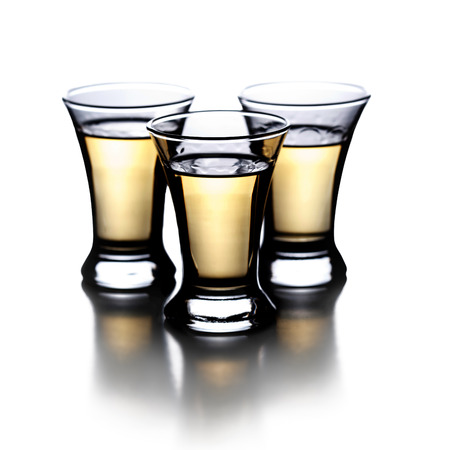 Three shots of tequilaの写真素材