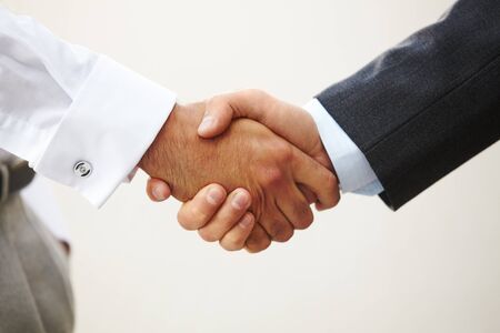 Closeup of a business handshakeの写真素材