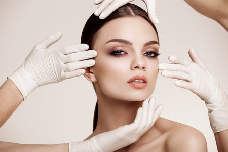 Beautiful  Woman before Plastic Surgery Operation Cosmetology. Beauty Face