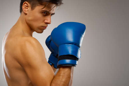 Young Boxer ready to fightの写真素材