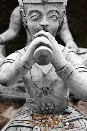 Thailand. Amphitheater Of Human And Deities Stone Statues In Buddha Magic Garden Or Secret Buddha Garden In Koh Samui Island. Place For Relaxation And Meditation. Buddhism. Travel To Asia, Tourism.の写真素材