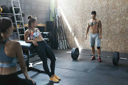 Sport. Crossfit Athletes At Workout Gym - Stock Image - Everypixel
