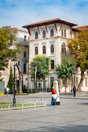 Ancient building. Istanbul street. An ancient landmark. Tourist location. Istanbul. Turkey. September 25, 2021.のeditorial素材