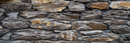 Stone wall. Wall of large hewn wild stone. stone background. Texture of stone for creativity....