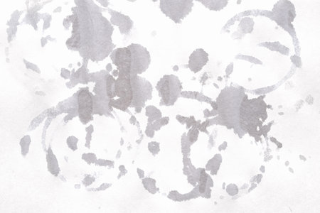 Paper texture with wet stains. Old paper with wet water stains. Sheet of paper with surface textureの写真素材