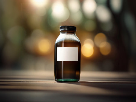 Photo pour pharmaceutical bottle. medicine bottle. blank label. selective focus. AI generated - image libre de droit