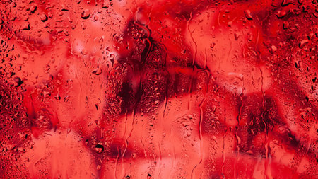 Drops of rain on the window. Drops of water on the glass. Abstract background. Colorful spots....