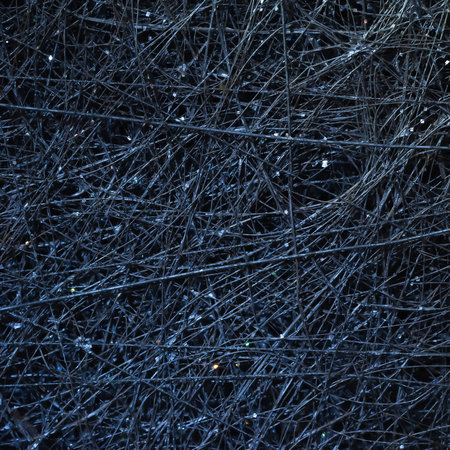 Abstract background. Tangled wire. Macro image of a wire. Highly textured imageの写真素材