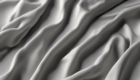 Fabric texture. Light colored fabric The surface of the fabric is folded. Soft focus. AI generatedの素材