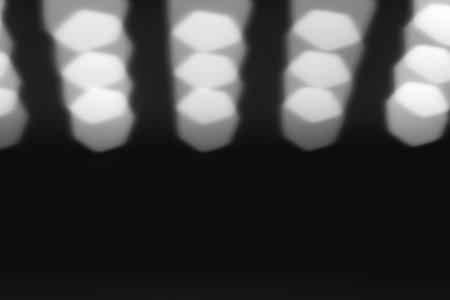 Abstract background. Geometric bokeh. Blurred shiny texture. Glare perspective. Defocused macro imageの写真素材