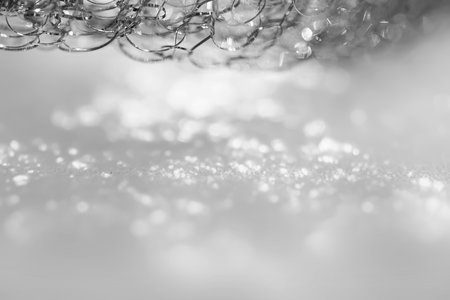 Glare abstract background. Tangled wire close-up. Blurry texture. Macro picture. Soft focusの写真素材