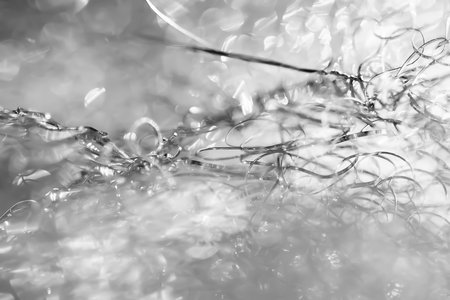 Abstract background. Tangled wire close-up. Blurred texture. Macro image. Soft focusの写真素材