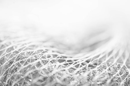 Abstract background. Tangled wire. Blurry texture. Macro image. Selective soft focusの写真素材