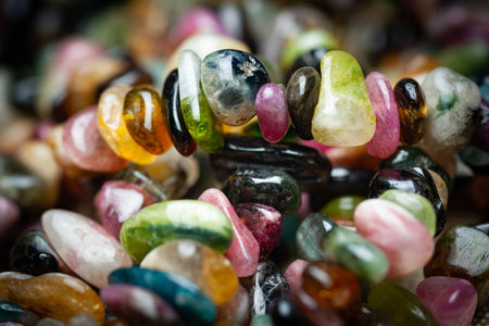 Tourmaline. Texture of stone jewelry. Soft focusの写真素材