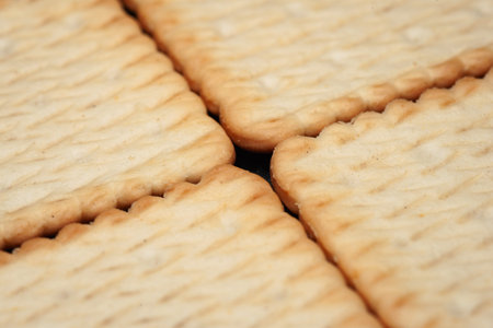 Cookie texture. Abstract cookie texture close up. Selective soft focus
