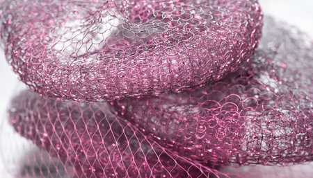 Abstract texture. Metallic color abstract. Twisted shiny metal wire. Soft focusの写真素材