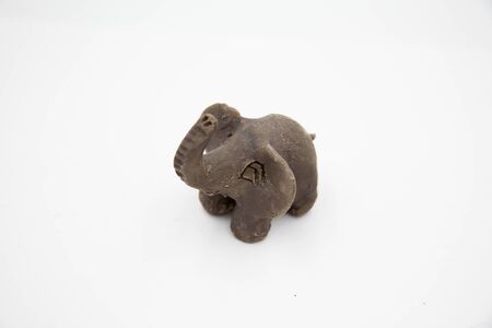 Clay figure of one elephant.の写真素材