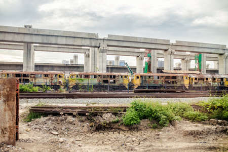 The locomotive is so old that it can't be used again.のeditorial素材