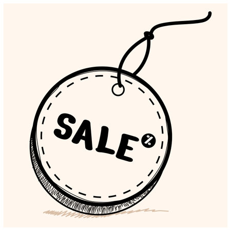 label of discount ,doodle artのイラスト素材