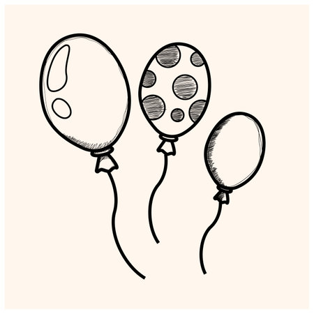 Balloon icon. Isolated vector illustration in linear styleのイラスト素材
