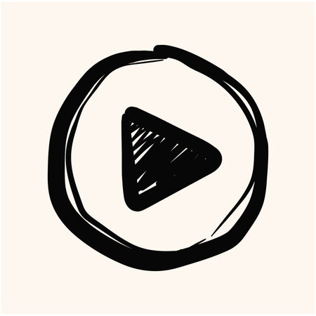 Play button icon. Media player audio symbol.のイラスト素材
